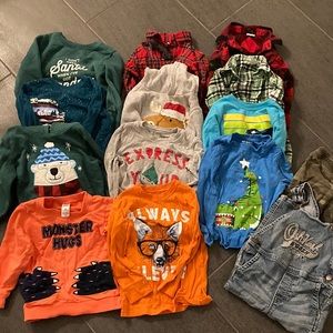 Lot of Toddler Boys Sz. 3t Clothing Holiday/Winter Theme